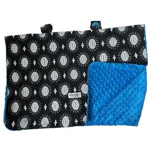 Car Seat Canopy Cover in Black, Blue, and White